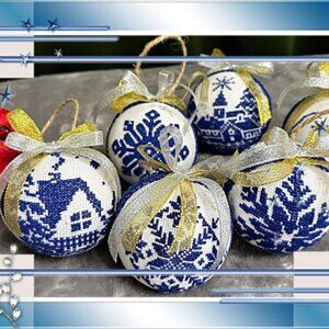Handmade Christmas tree toys Set of Christmas toys 6 pieces Christmas decoration